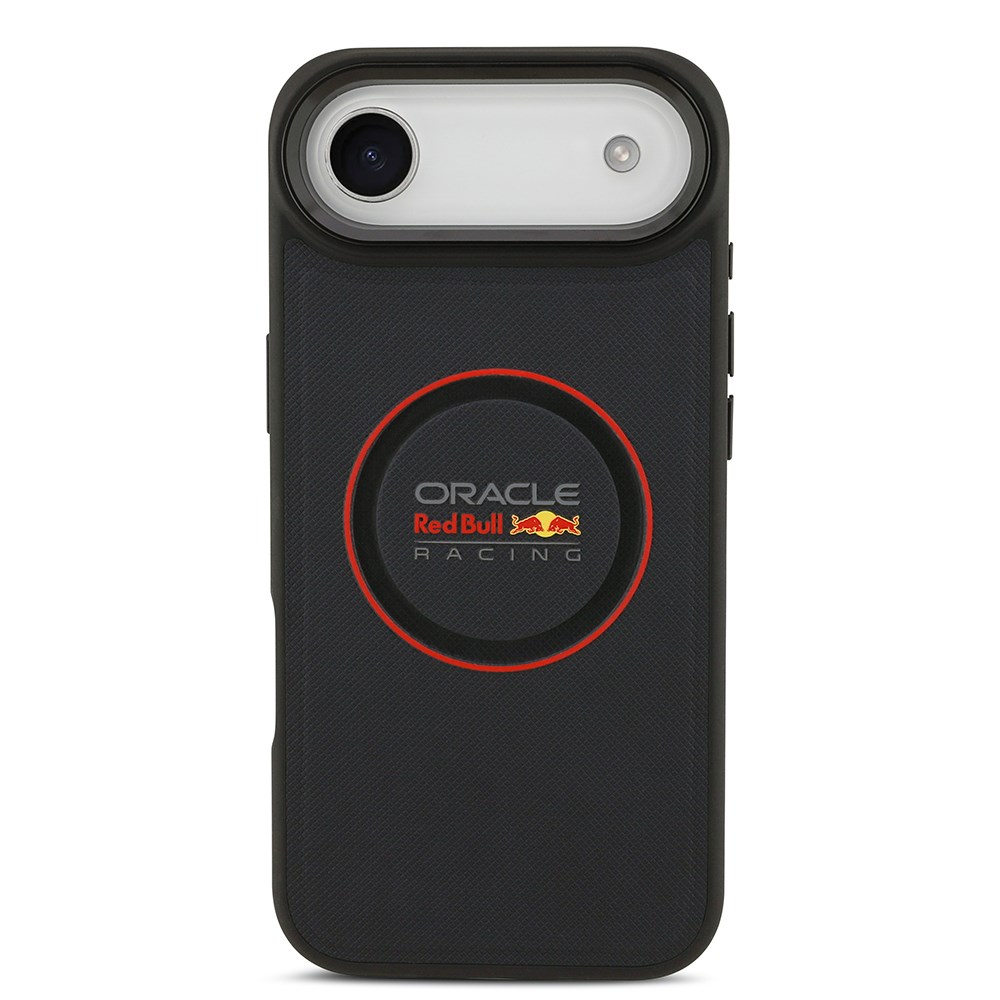 Apple iPhone 17 Air Kılıf Redbull Orjinal Lisanslı M-safe Şarj Özellikli Kırmızı Halka ve Logo Kabartmalı PU Deri Kapak