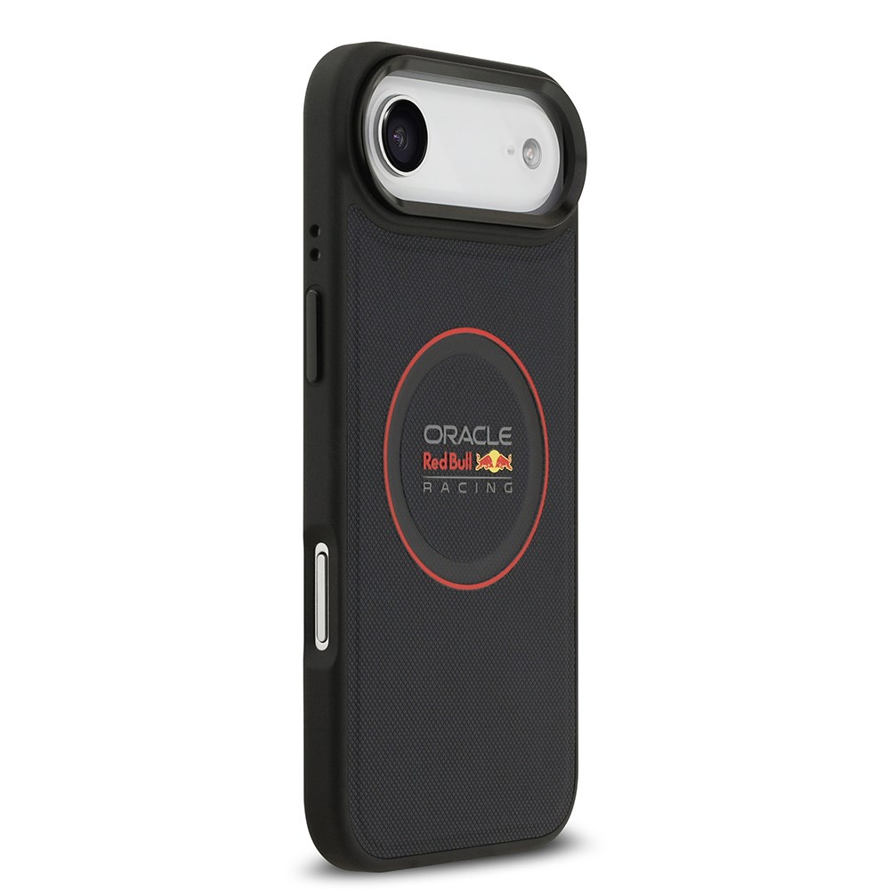 Apple iPhone 17 Air Kılıf Redbull Orjinal Lisanslı M-safe Şarj Özellikli Kırmızı Halka ve Logo Kabartmalı PU Deri Kapak