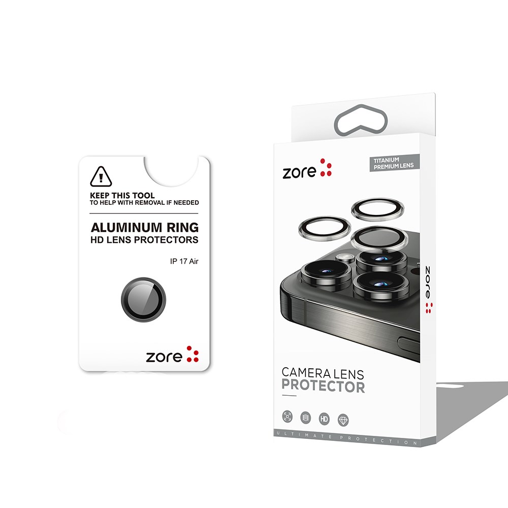 Apple iPhone 17 Air Zore CL-12 Premium Safir Parmak İzi Bırakmayan Anti-Reflective Kamera Lens Koruyucu