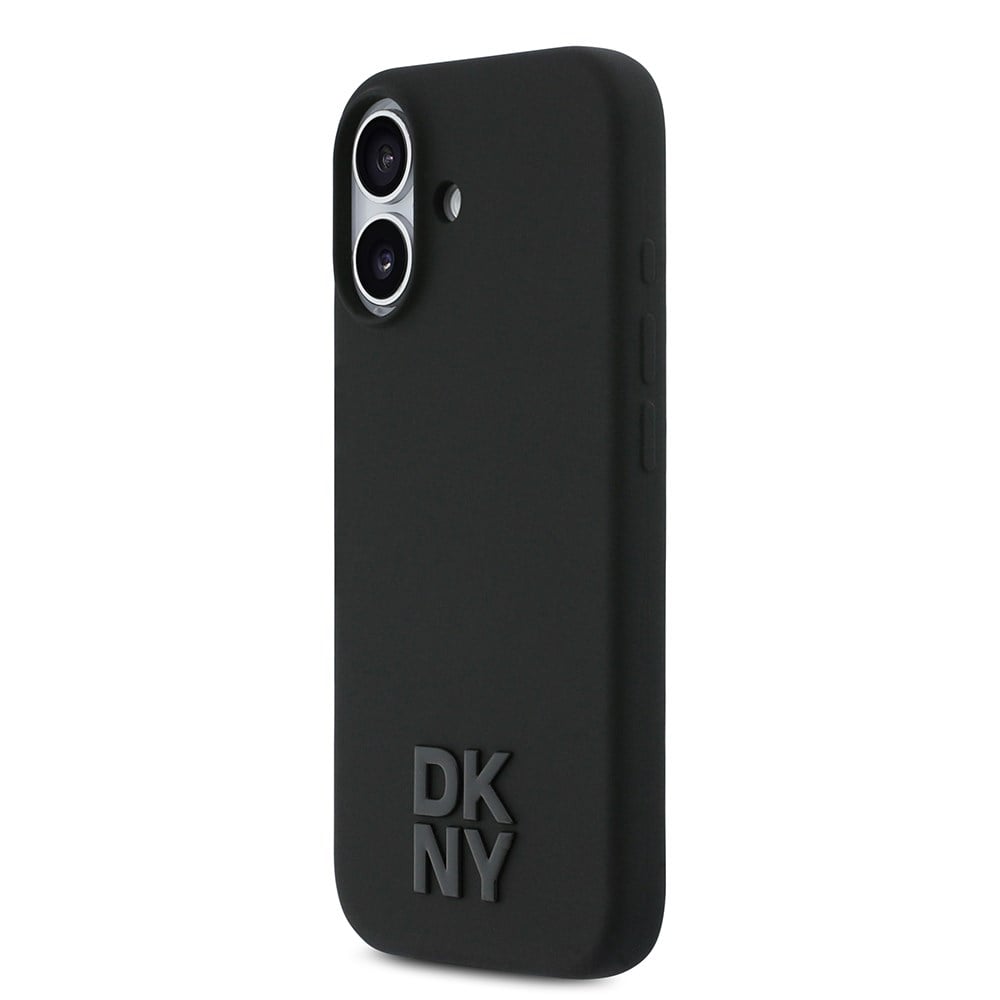 Apple iPhone 17 Kılıf DKNY Orjinal Lisanslı M-safe Şarj Özellikli Metal Logolu Silikon Kapak