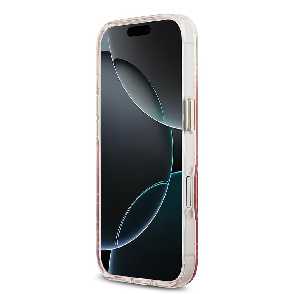 Apple iPhone 17 Kılıf Guess Orjinal Lisanslı M-safe Şarj Özellikli 4G Desenli Simli Silikon Kapak