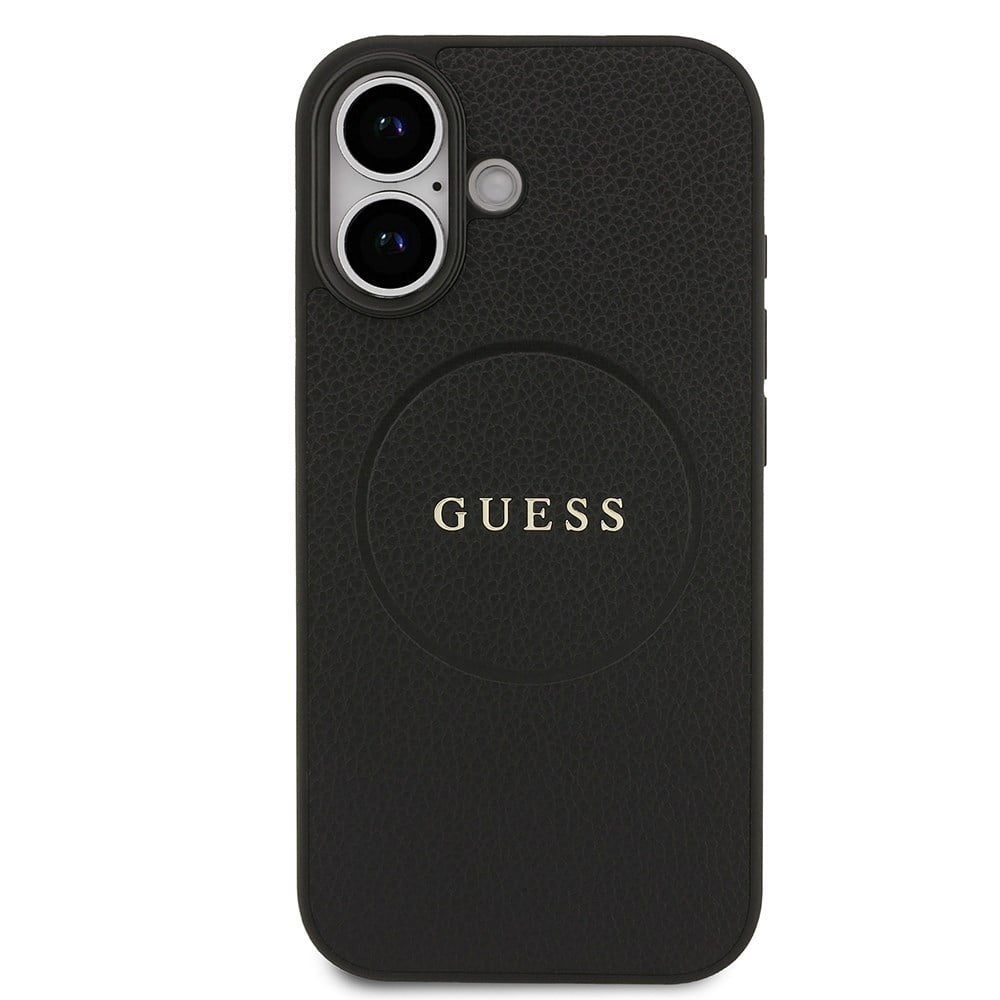 Apple iPhone 17 Kılıf Guess Orjinal Lisanslı M-safe Şarj Özellikli Yazı Logolu PU Deri Kapak
