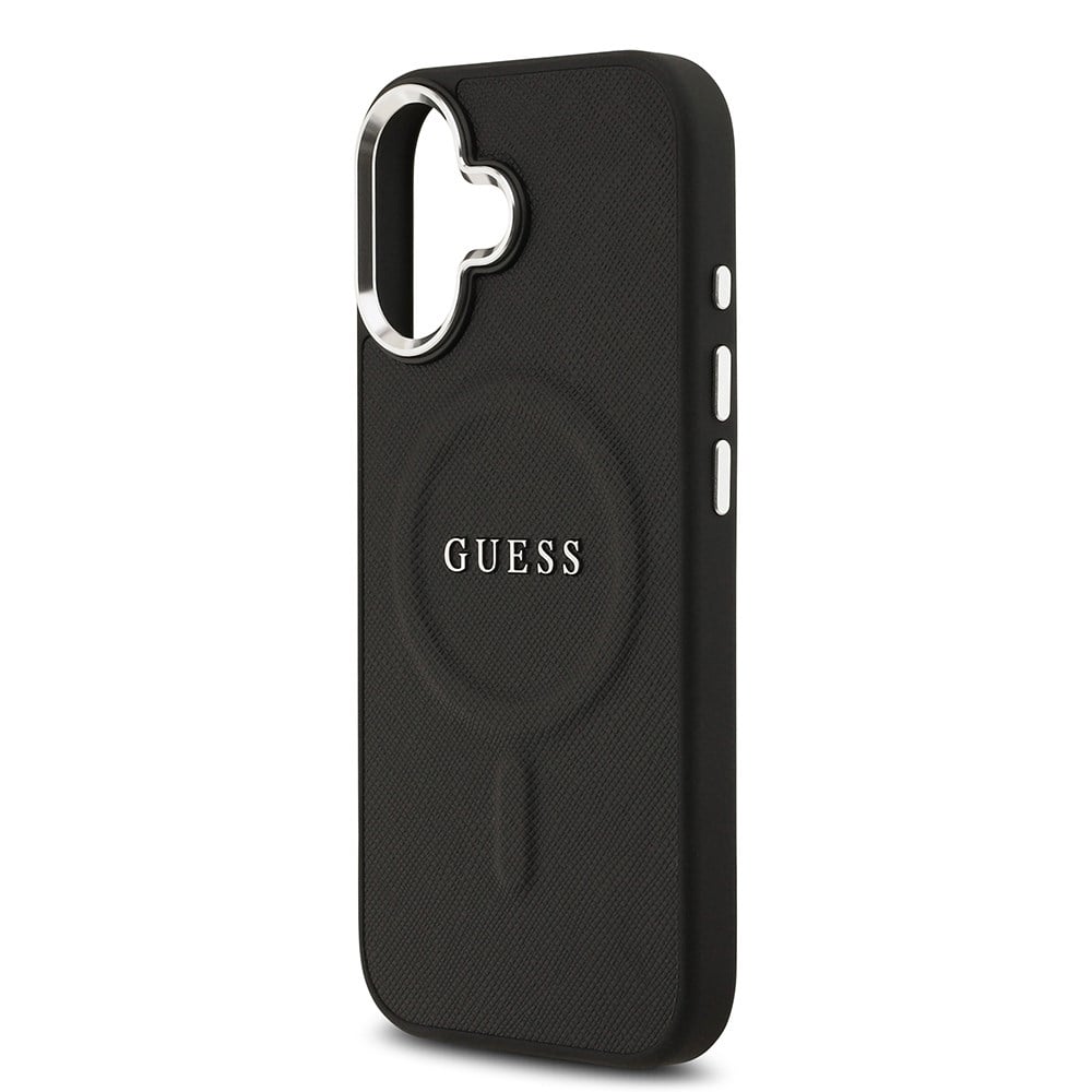 Apple iPhone 17 Kılıf Guess Orjinal Lisanslı M-safe Şarj Özellikli Klasik Yazı Logolu PU Deri Kapak