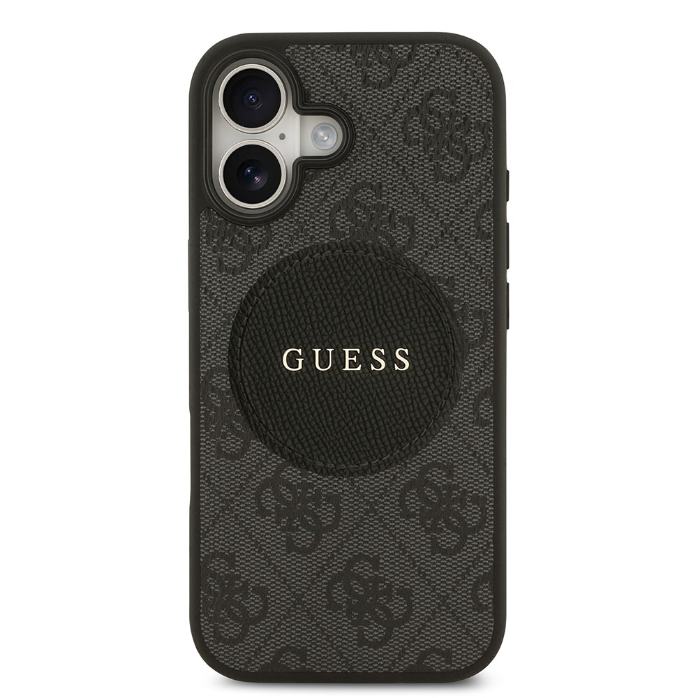 Apple iPhone 17 Kılıf Guess Orjinal Lisanslı M-safe Şarj Özellikli Yazı Logolu Circle Classic Kapak