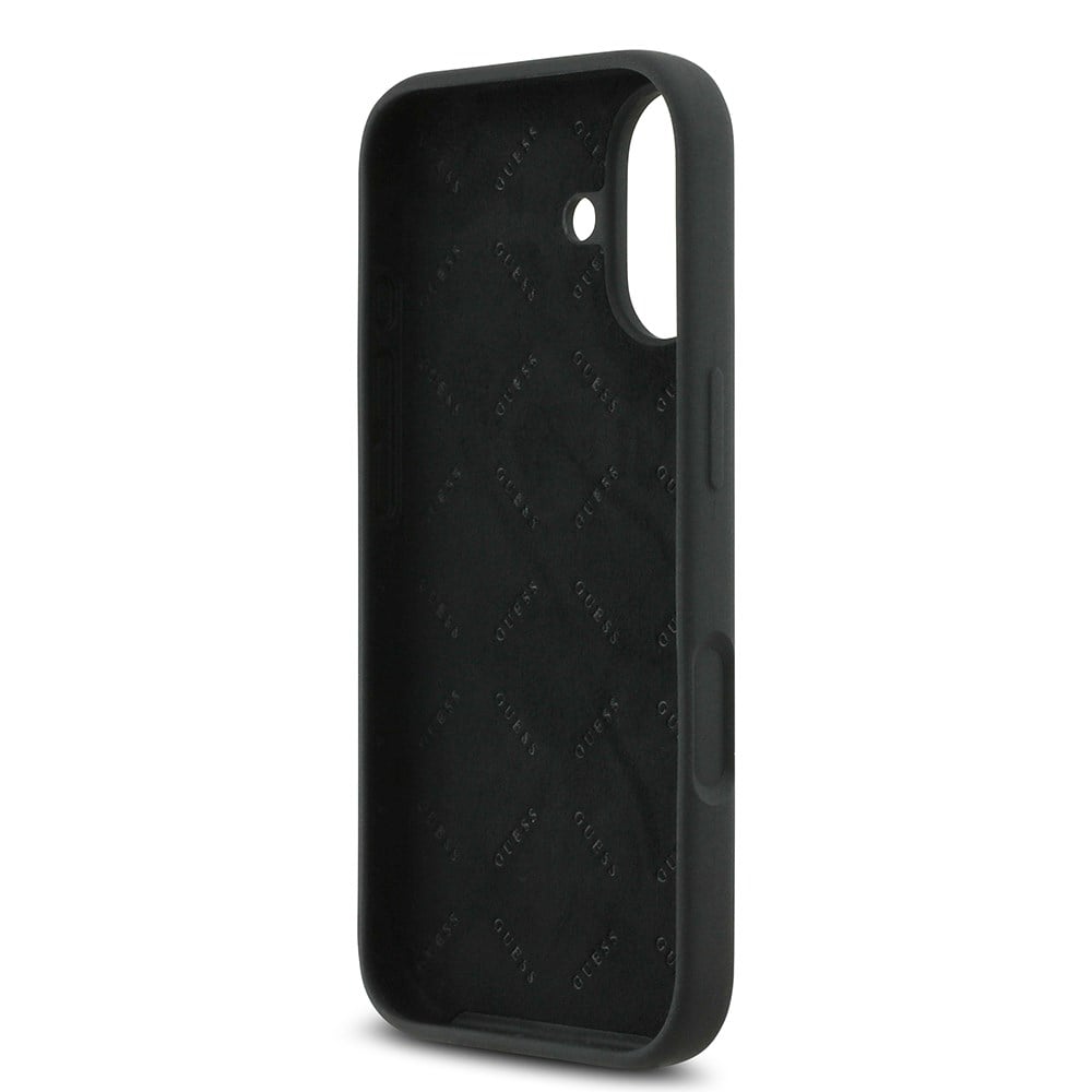 Apple iPhone 17 Kılıf Guess Orjinal Lisanslı Grained Yazı Logolu Kapak
