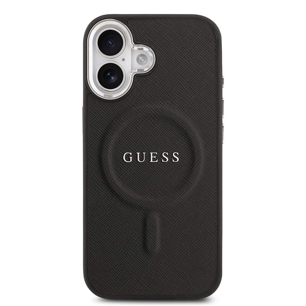 Apple iPhone 17 Kılıf Guess Orjinal Lisanslı M-safe Şarj Özellikli Klasik Yazı Logolu PU Deri Kapak