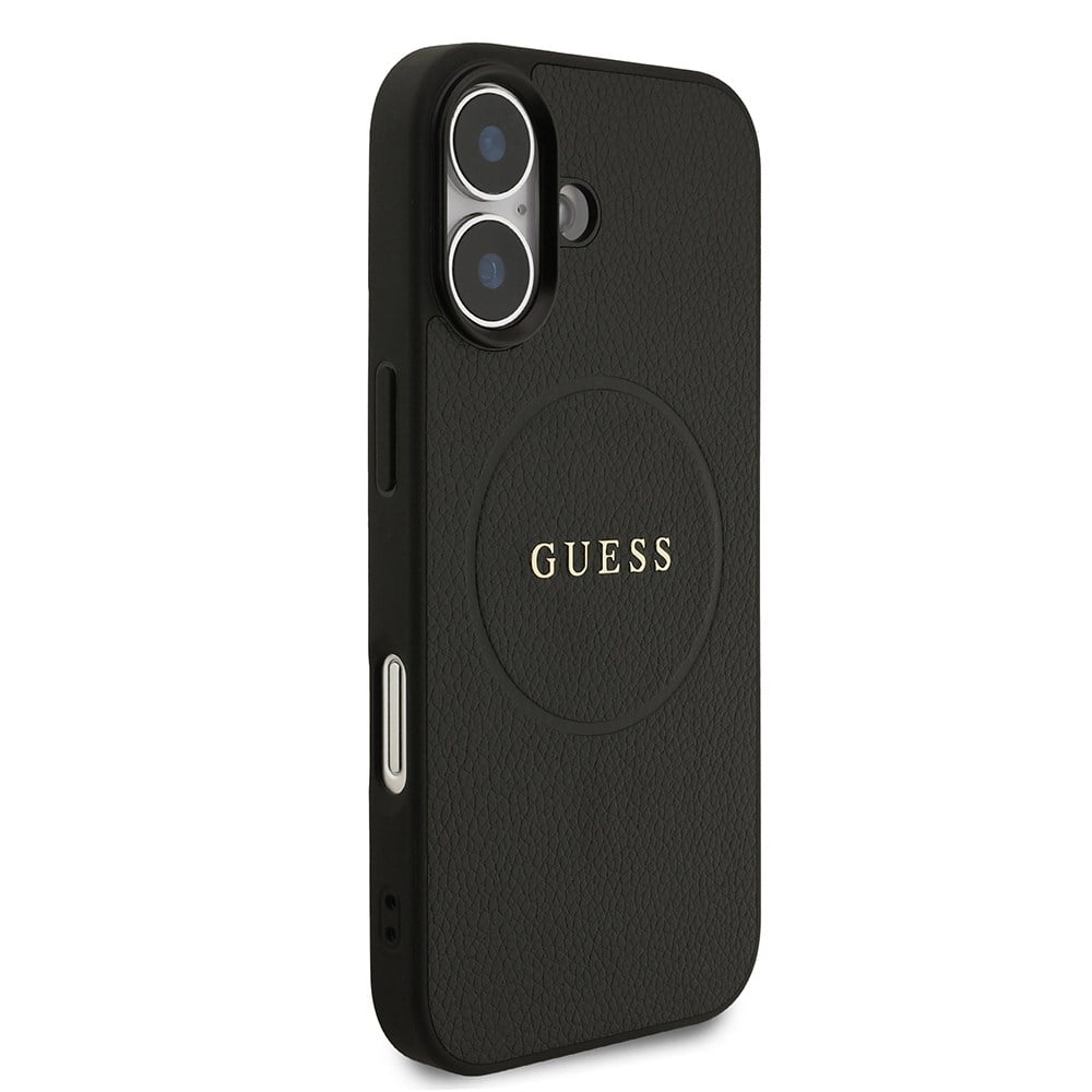Apple iPhone 17 Kılıf Guess Orjinal Lisanslı M-safe Şarj Özellikli Yazı Logolu PU Deri Kapak