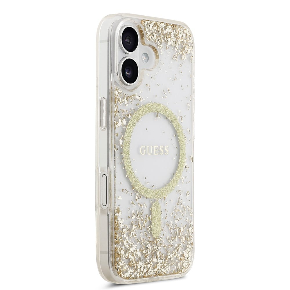 Apple iPhone 17 Kılıf Guess Orjinal Lisanslı M-safe Şarj Özellikli Transparan Resin Bottom Kapak