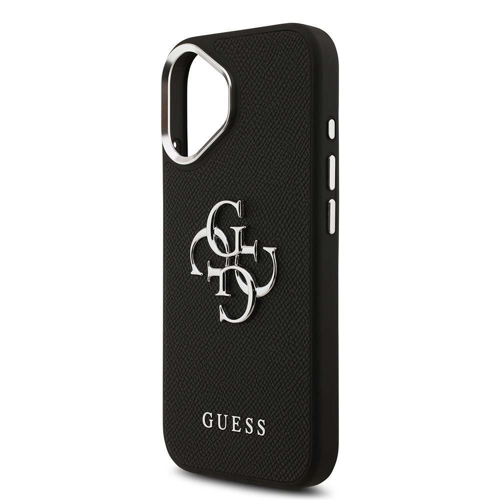 Apple iPhone 17 Kılıf Guess Orjinal Lisanslı PU Deri 4G Büyük Metal Logo Dizaynlı Kapak