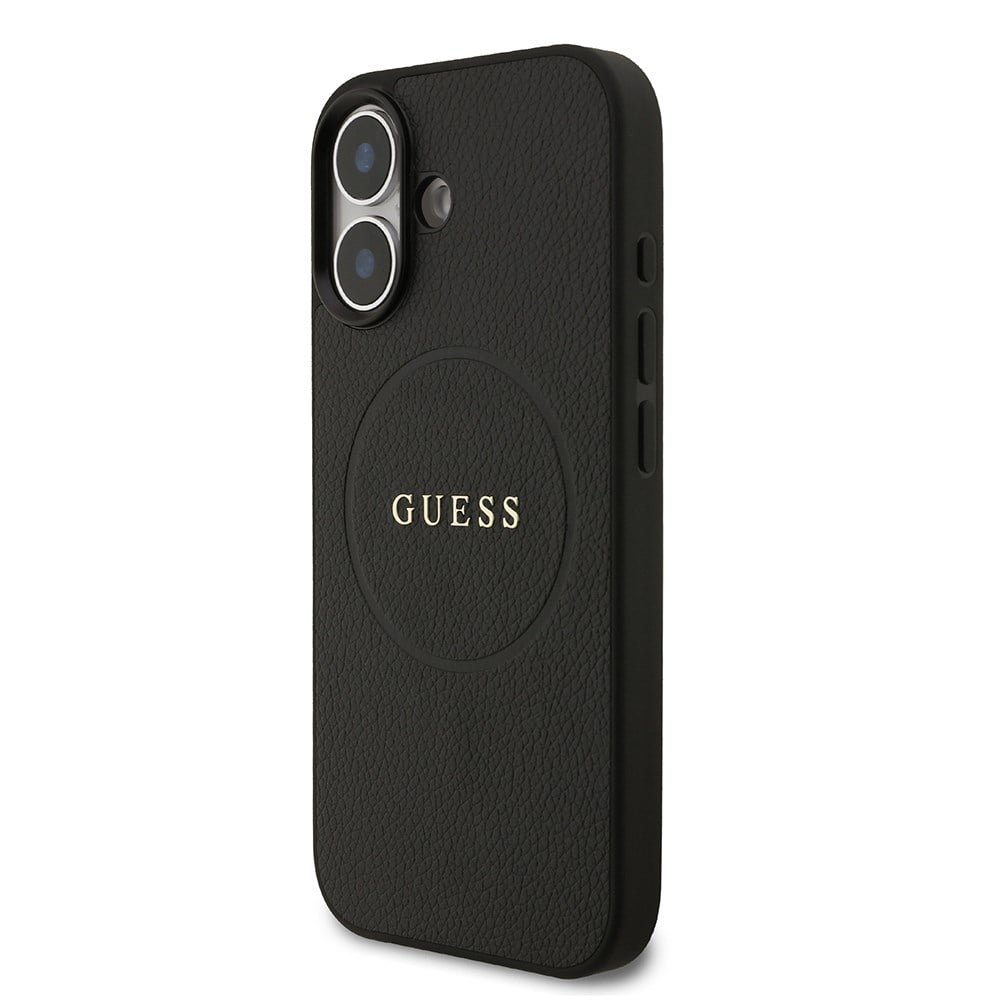 Apple iPhone 17 Kılıf Guess Orjinal Lisanslı M-safe Şarj Özellikli Yazı Logolu PU Deri Kapak
