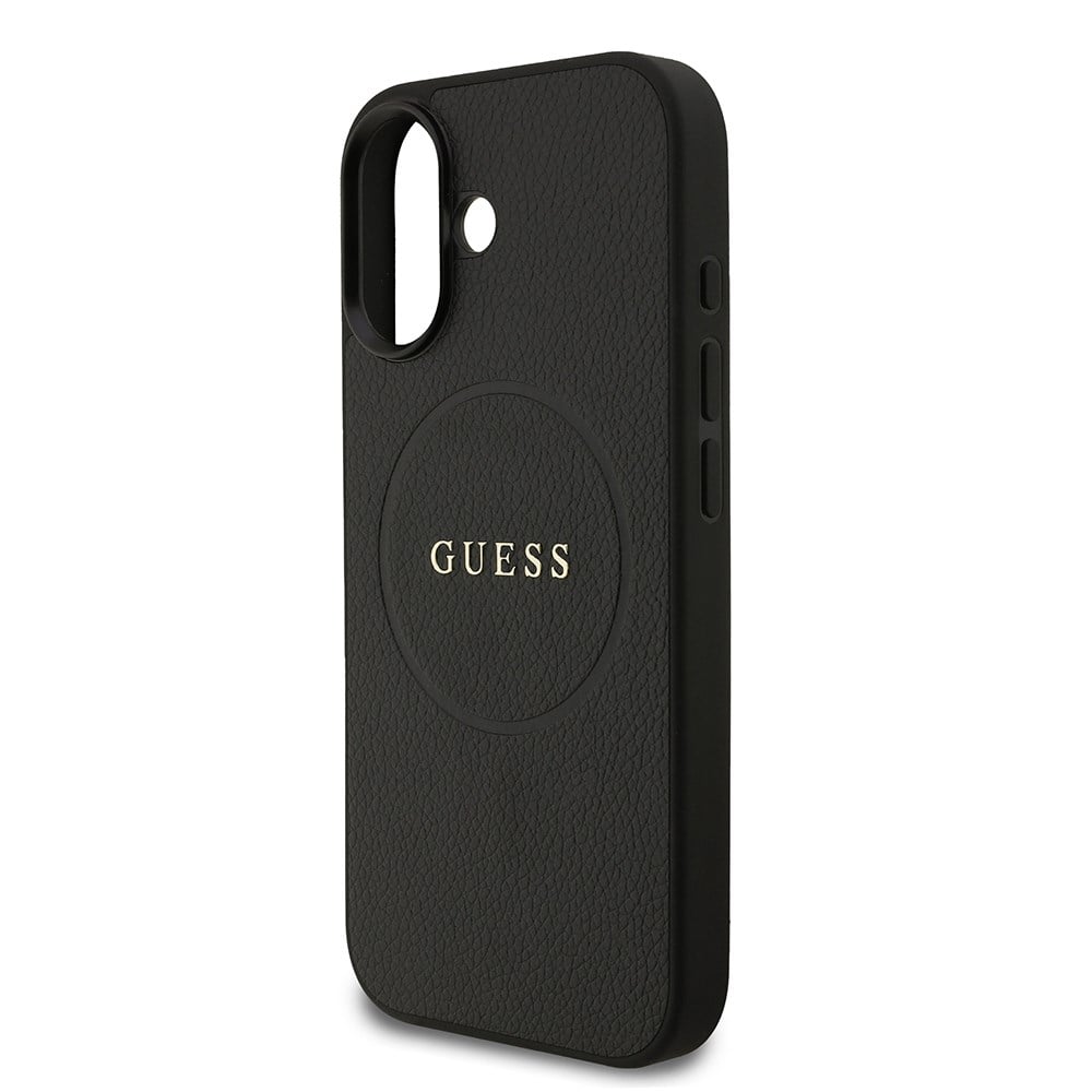 Apple iPhone 17 Kılıf Guess Orjinal Lisanslı M-safe Şarj Özellikli Yazı Logolu PU Deri Kapak