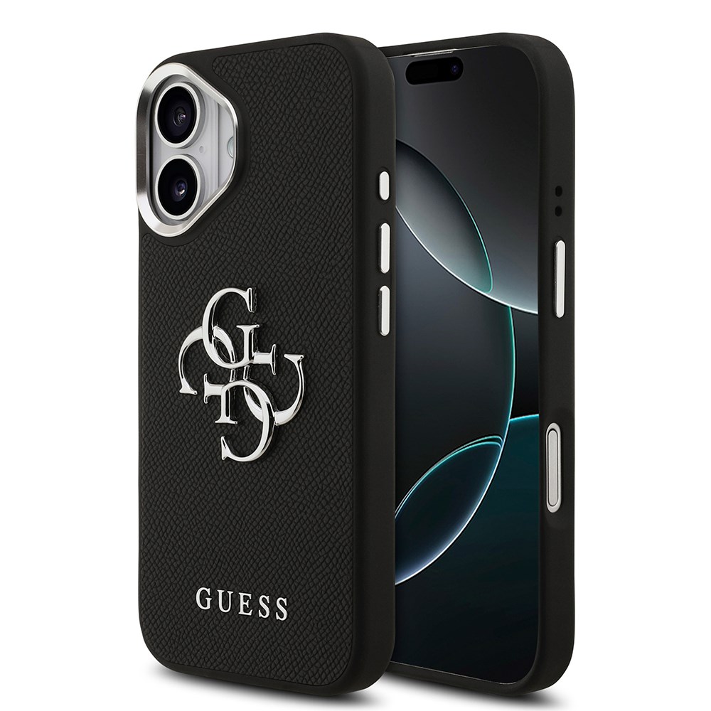 Apple iPhone 17 Kılıf Guess Orjinal Lisanslı PU Deri 4G Büyük Metal Logo Dizaynlı Kapak