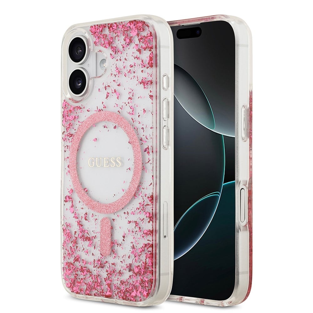 Apple iPhone 17 Kılıf Guess Orjinal Lisanslı M-safe Şarj Özellikli Transparan Resin Bottom Kapak