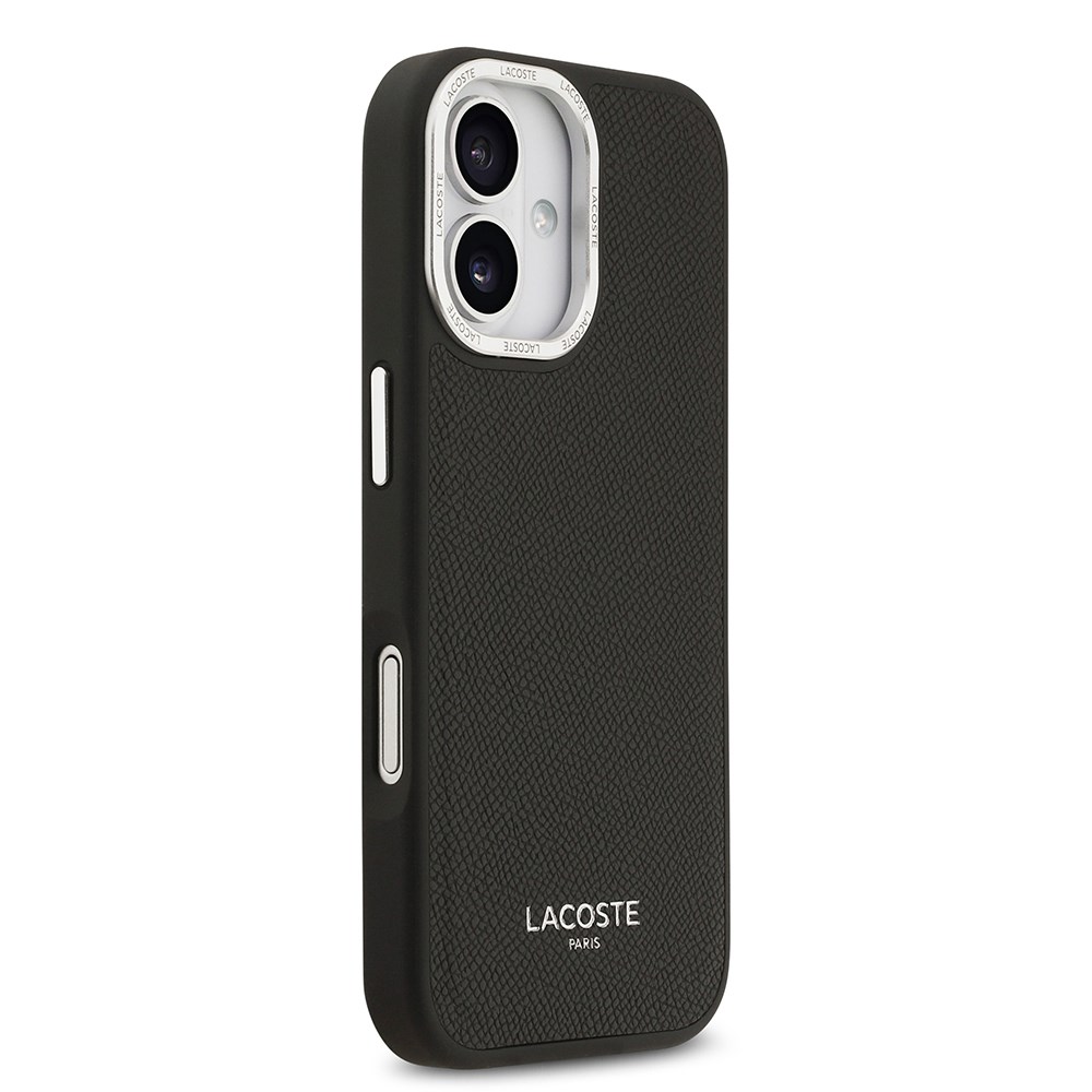 Apple iPhone 17 Kılıf Lacoste Orjinal Lisanslı M-safe Şarj Özellikli Champs Elysees PU Deri Tasarımlı Kapak