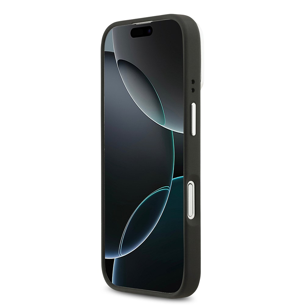 Apple iPhone 17 Kılıf Lacoste Orjinal Lisanslı M-safe Şarj Özellikli PU Pike Desenli Standlı Metal Logolu Kapak