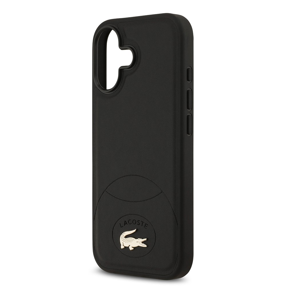 Apple iPhone 17 Kılıf Lacoste Orjinal Lisanslı M-safe Şarj Özellikli PU Deri Tasarımlı Metal Logolu Kapak