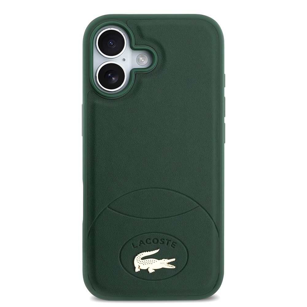 Apple iPhone 17 Kılıf Lacoste Orjinal Lisanslı M-safe Şarj Özellikli PU Deri Tasarımlı Metal Logolu Kapak