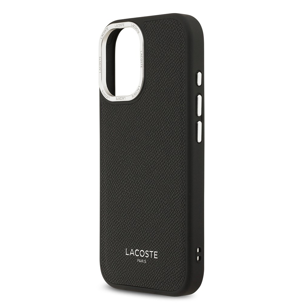 Apple iPhone 17 Kılıf Lacoste Orjinal Lisanslı M-safe Şarj Özellikli Champs Elysees PU Deri Tasarımlı Kapak
