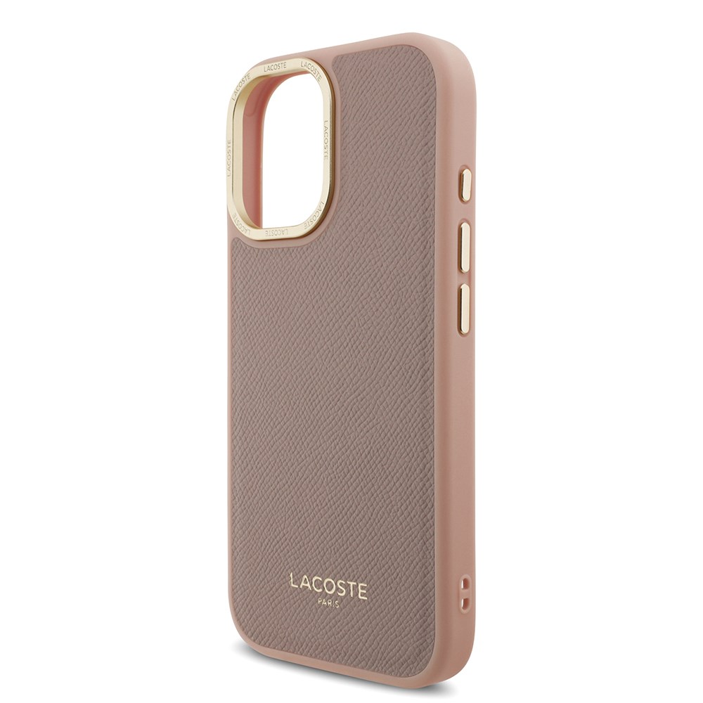 Apple iPhone 17 Kılıf Lacoste Orjinal Lisanslı M-safe Şarj Özellikli Champs Elysees PU Deri Tasarımlı Kapak