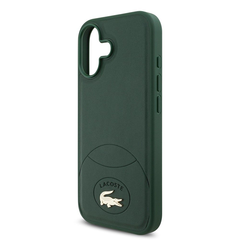 Apple iPhone 17 Kılıf Lacoste Orjinal Lisanslı M-safe Şarj Özellikli PU Deri Tasarımlı Metal Logolu Kapak