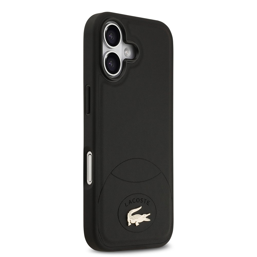 Apple iPhone 17 Kılıf Lacoste Orjinal Lisanslı M-safe Şarj Özellikli PU Deri Tasarımlı Metal Logolu Kapak