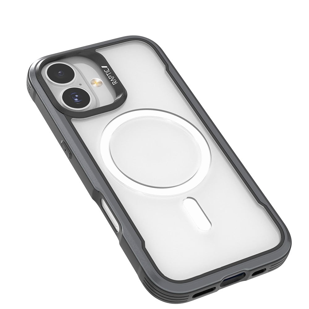 Apple iPhone 17 Kılıf M-safe Şarj Özellikli Airbagli Raptic Shield Serisi Şeffaf Arka Yüzey Kapak