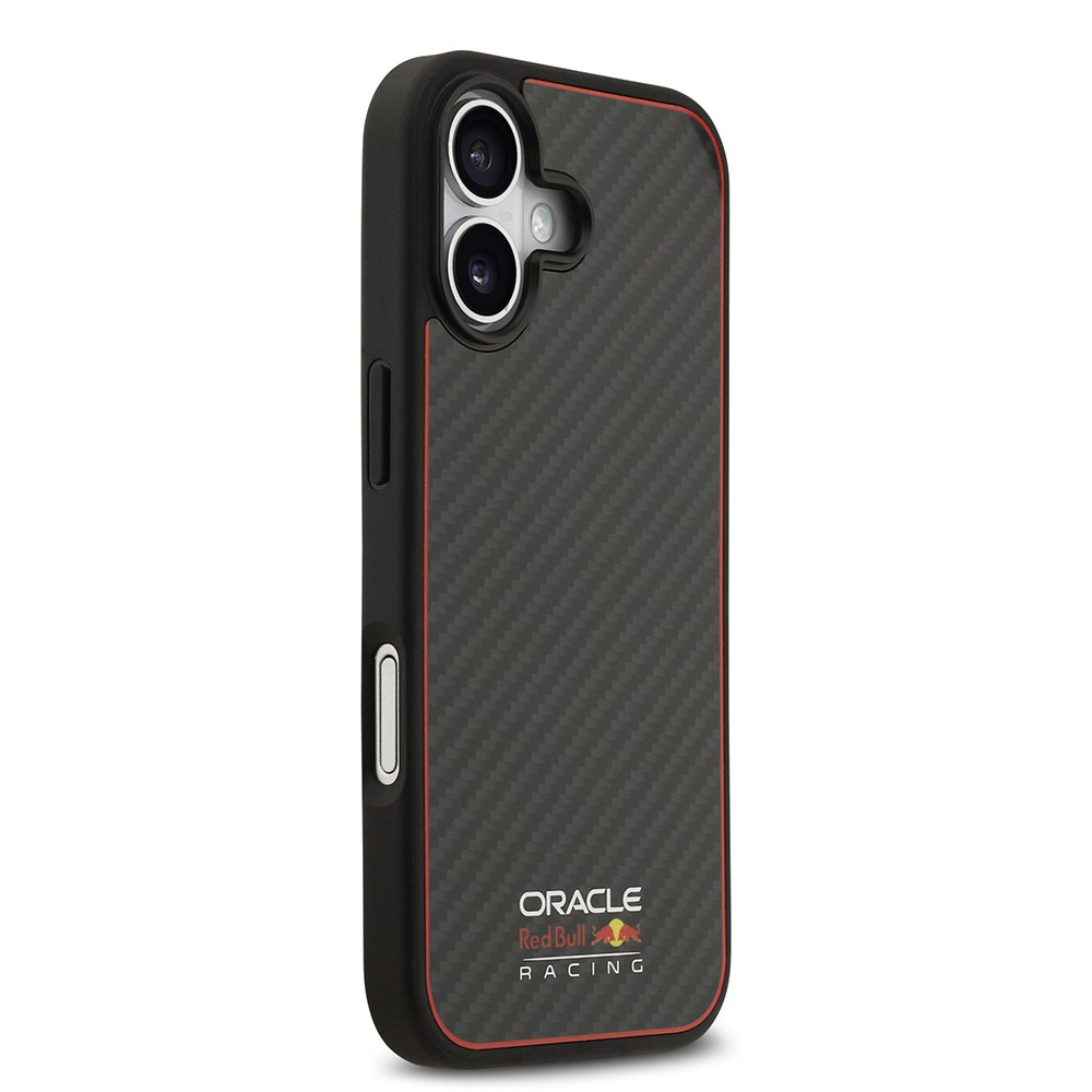 Apple iPhone 17 Kılıf Redbull Orjinal Lisanslı M-safe Şarj Özellikli Karbon Fiber Parlayan Logolu Kapak
