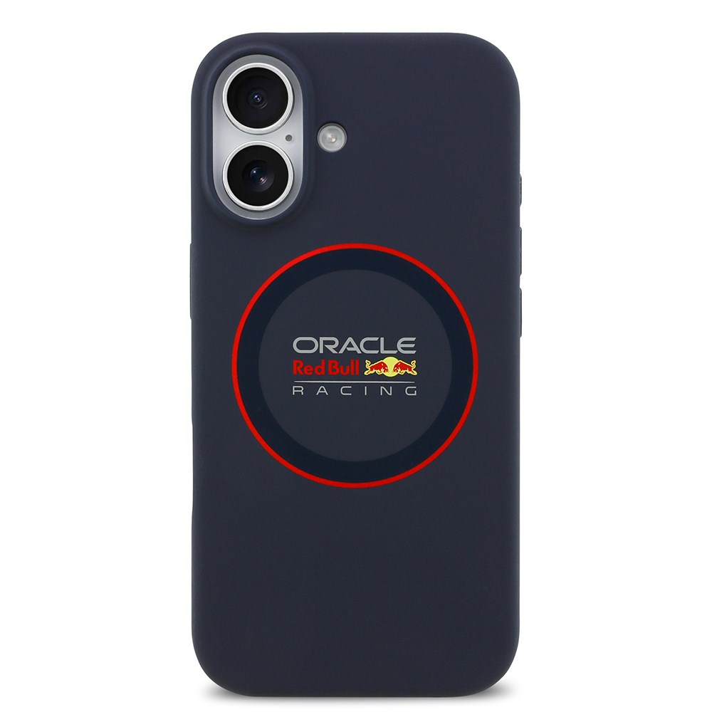 Apple iPhone 17 Kılıf Redbull Orjinal Lisanslı M-safe Şarj Özellikli Kırmızı Halka ve Logo Silikon Kapak