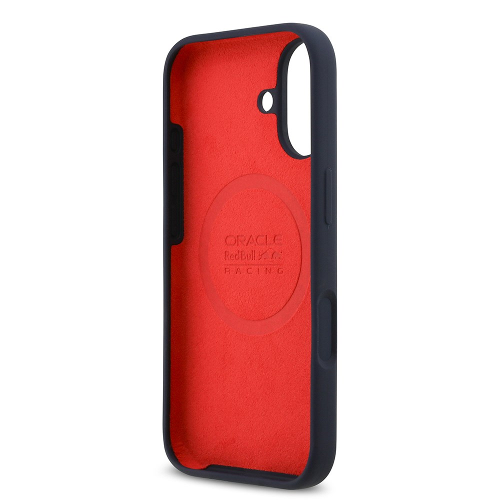 Apple iPhone 17 Kılıf Redbull Orjinal Lisanslı M-safe Şarj Özellikli Kırmızı Halka ve Logo Silikon Kapak