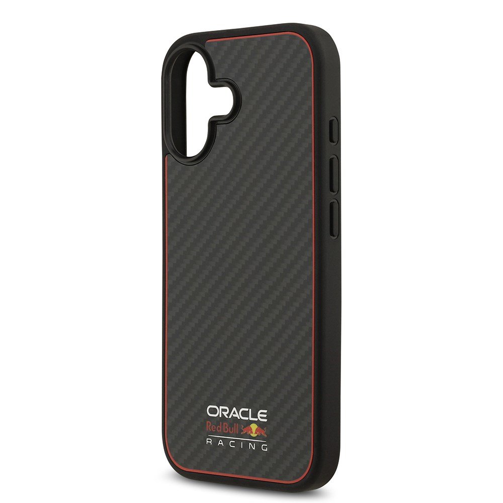 Apple iPhone 17 Kılıf Redbull Orjinal Lisanslı M-safe Şarj Özellikli Karbon Fiber Parlayan Logolu Kapak