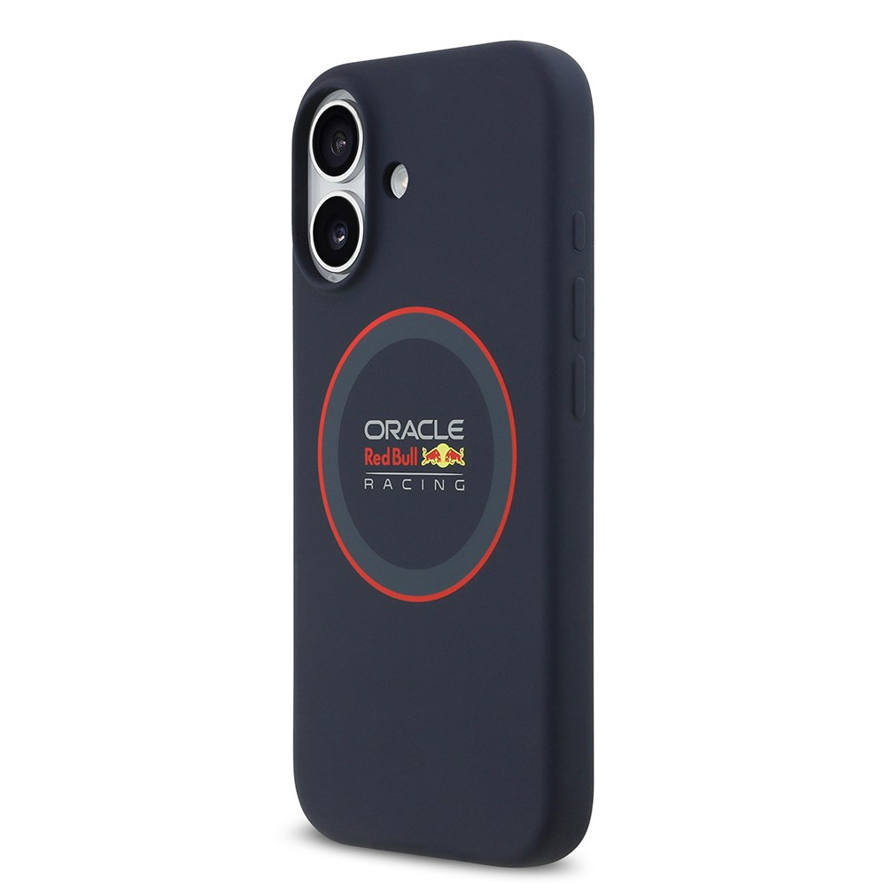 Apple iPhone 17 Kılıf Redbull Orjinal Lisanslı M-safe Şarj Özellikli Kırmızı Halka ve Logo Silikon Kapak