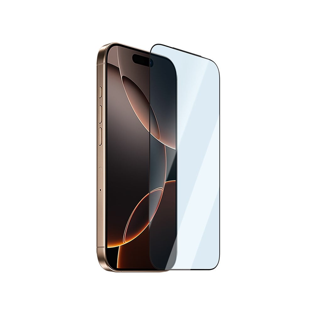 Apple iPhone 17 Pro CaseWorld Applicator Serisi 2.5D Eyesafe Mavi Işık Teknolojili 0.33mm Temperli Cam Ekran Koruyucu + Uygulama Aparatı