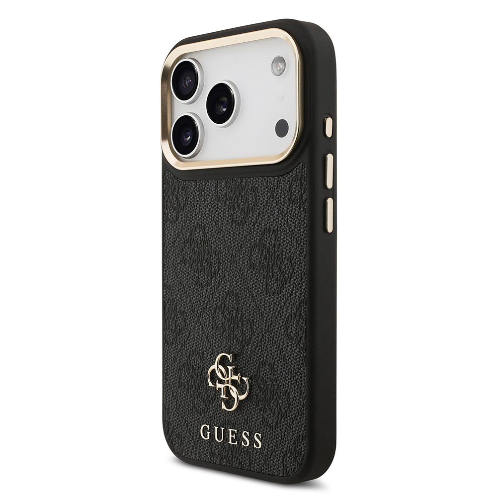 Apple iPhone 17 Pro Guess Orjinal Lisanslı 4G ve Yazı Logolu Kılıf + Ekran Koruyucu + Lens Koruyucu 3in1 Aksesuar Seti