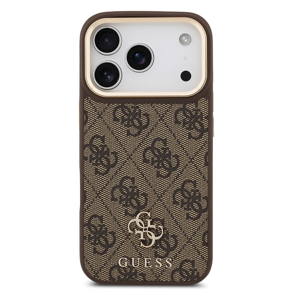 Apple iPhone 17 Pro Guess Orjinal Lisanslı 4G ve Yazı Logolu Kılıf + Ekran Koruyucu + Lens Koruyucu 3in1 Aksesuar Seti