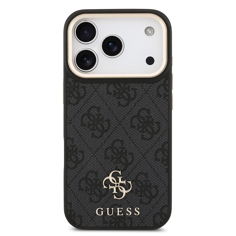 Apple iPhone 17 Pro Guess Orjinal Lisanslı 4G ve Yazı Logolu Kılıf + Ekran Koruyucu + Lens Koruyucu 3in1 Aksesuar Seti