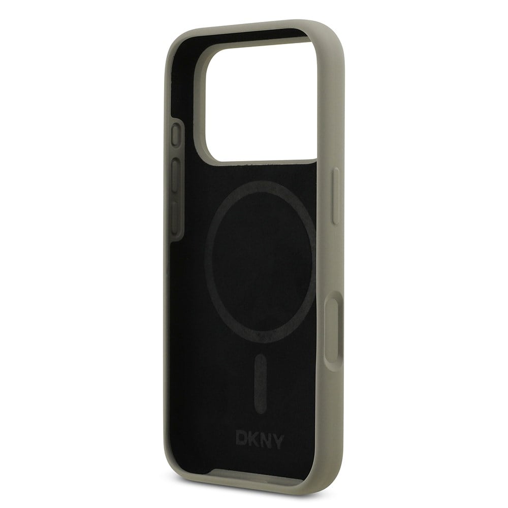 Apple iPhone 17 Pro Kılıf DKNY Orjinal Lisanslı M-safe Şarj Özellikli Metal Logolu Silikon Kapak