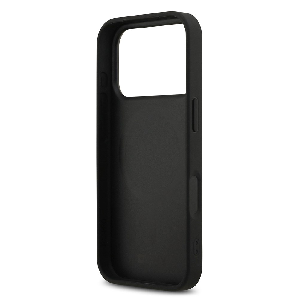 Apple iPhone 17 Pro Kılıf DKNY Orjinal Lisanslı M-safe Şarj Özellikli 3D Yazılı Grid Pattern Kapak