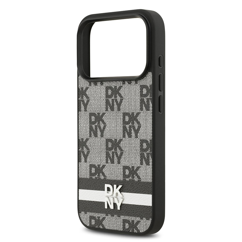 Apple iPhone 17 Pro Kılıf DKNY Orjinal Lisanslı M-safe Şarj Özellikli 3D Yazılı Metal Logolu Kapak