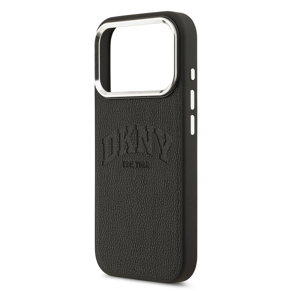 Apple iPhone 17 Pro Kılıf DKNY Orjinal Lisanslı M-safe Şarj Özellikli PU Deri Kabartmalı Kapak