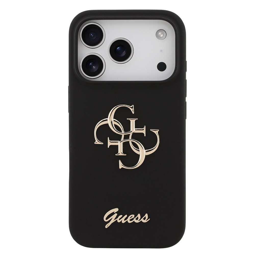 Apple iPhone 17 Pro Kılıf Guess Orjinal Lisanslı Grained Yazı Logolu Kapak