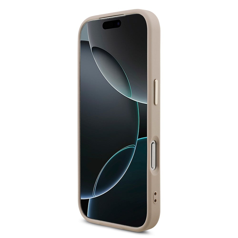 Apple iPhone 17 Pro Kılıf Guess Orjinal Lisanslı Gold Metal Kamera Çerçeveli 4G Desenli Metal Büyük 4G ve Yazı Logolu Kapak