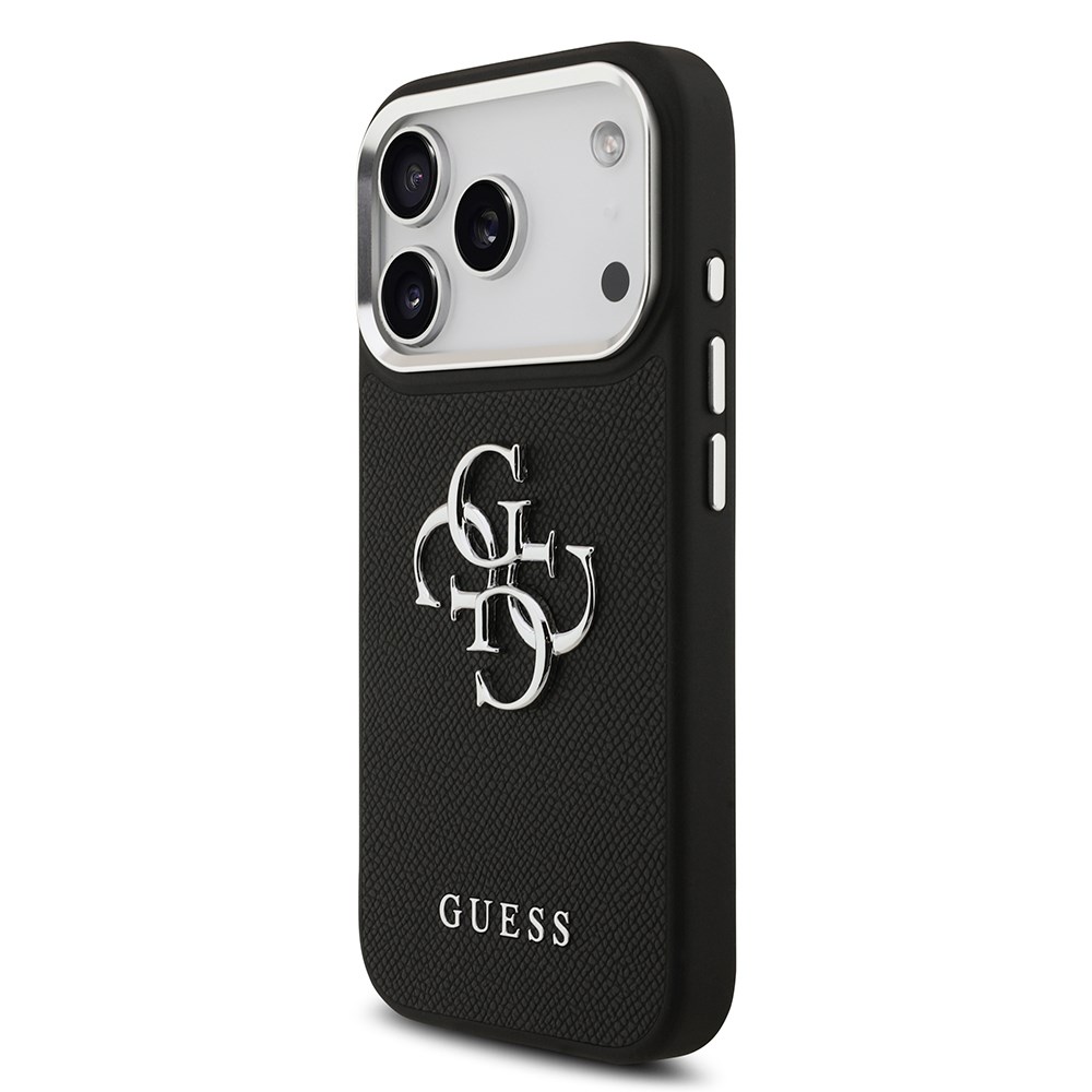 Apple iPhone 17 Pro Kılıf Guess Orjinal Lisanslı PU Deri 4G Büyük Metal Logo Dizaynlı Kapak
