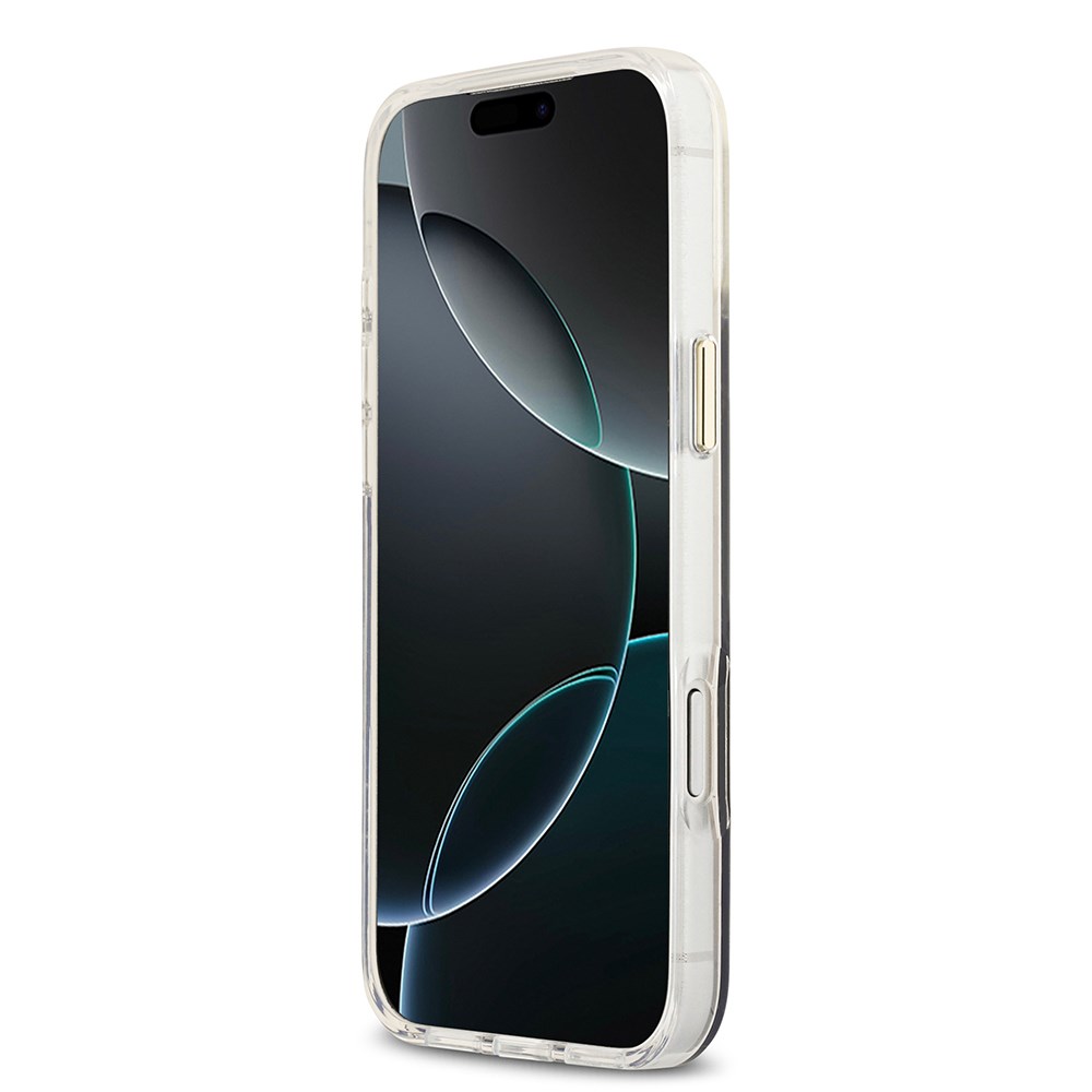 Apple iPhone 17 Pro Kılıf Guess Orjinal Lisanslı M-safe Şarj Özellikli 4G Desenli Simli Silikon Kapak