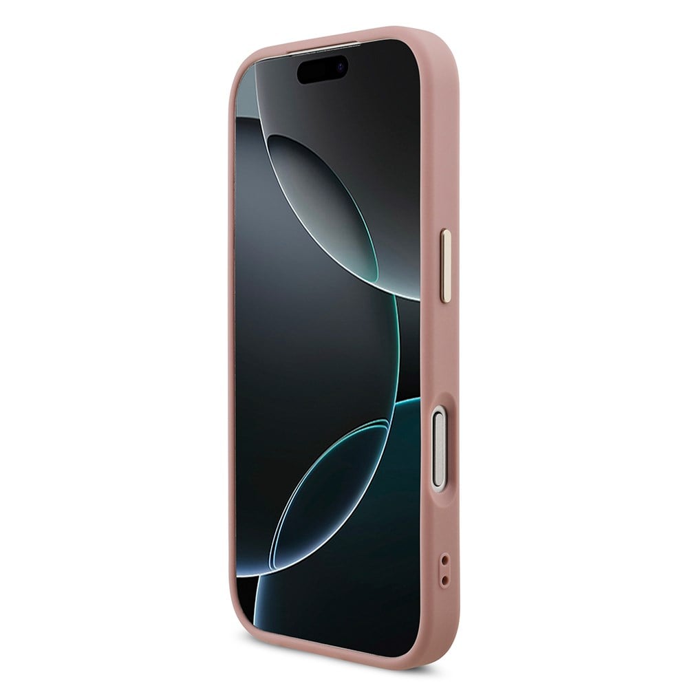 Apple iPhone 17 Pro Kılıf Guess Orjinal Lisanslı 4G Büyük Metal Kamera Çerçeveli ve Logolu Glitter Kapak
