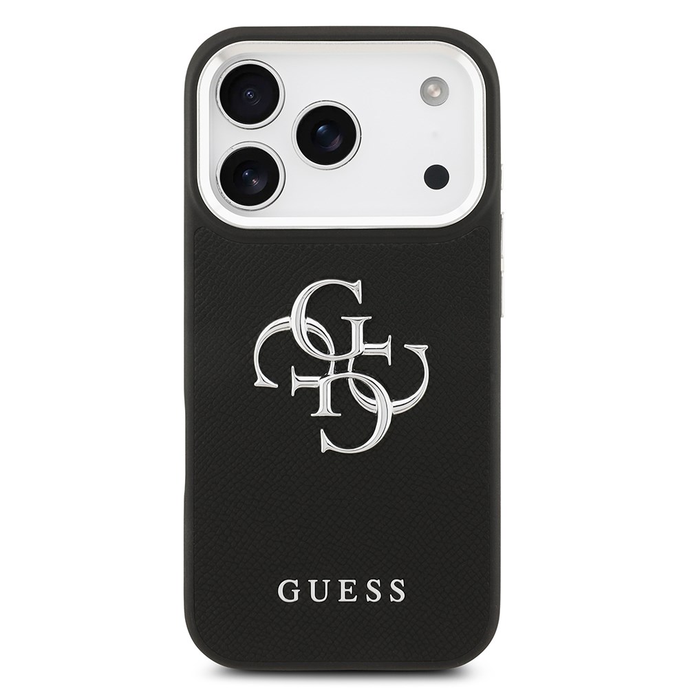 Apple iPhone 17 Pro Kılıf Guess Orjinal Lisanslı PU Deri 4G Büyük Metal Logo Dizaynlı Kapak