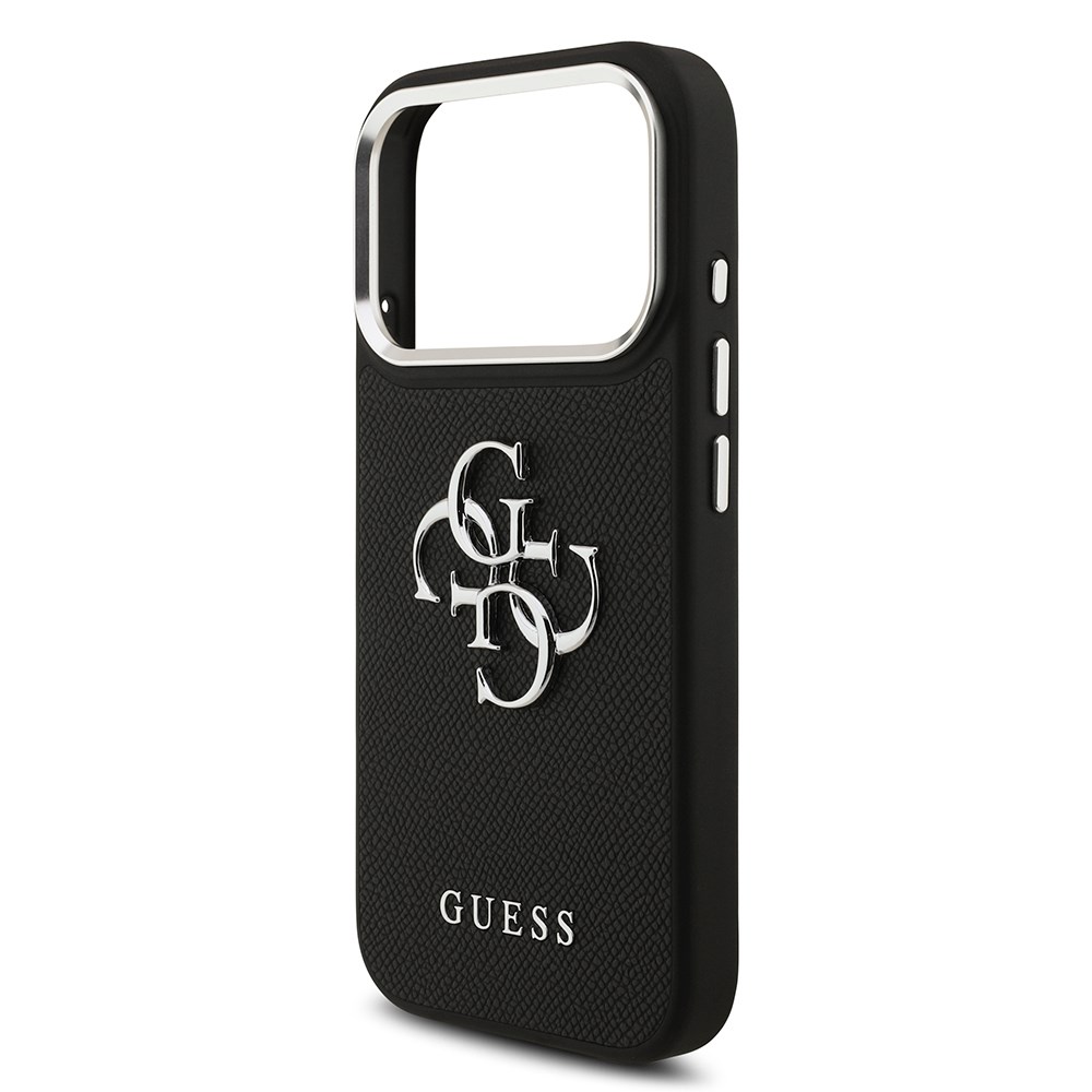 Apple iPhone 17 Pro Kılıf Guess Orjinal Lisanslı PU Deri 4G Büyük Metal Logo Dizaynlı Kapak