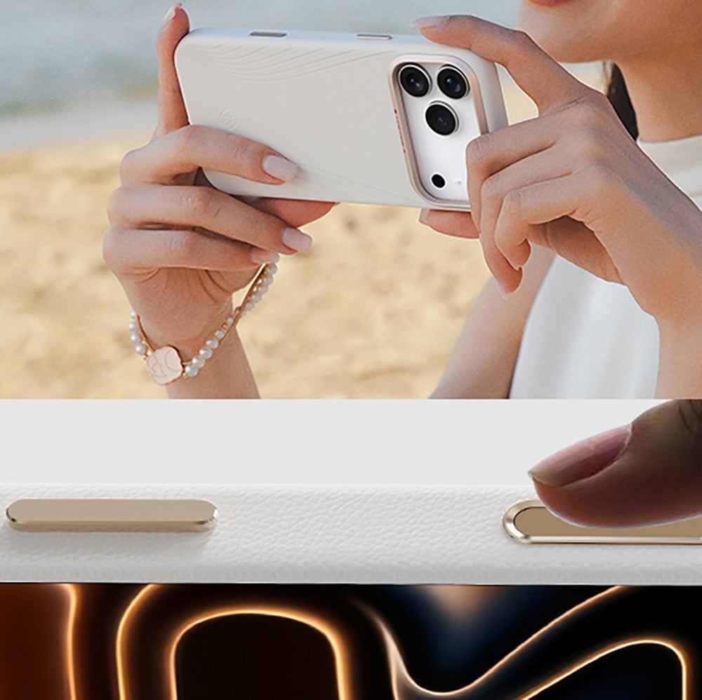 Apple iPhone 17 Pro Kılıf M-Safe Şarj Özellikli Çizgili Udemos Freedom Serisi Kapak