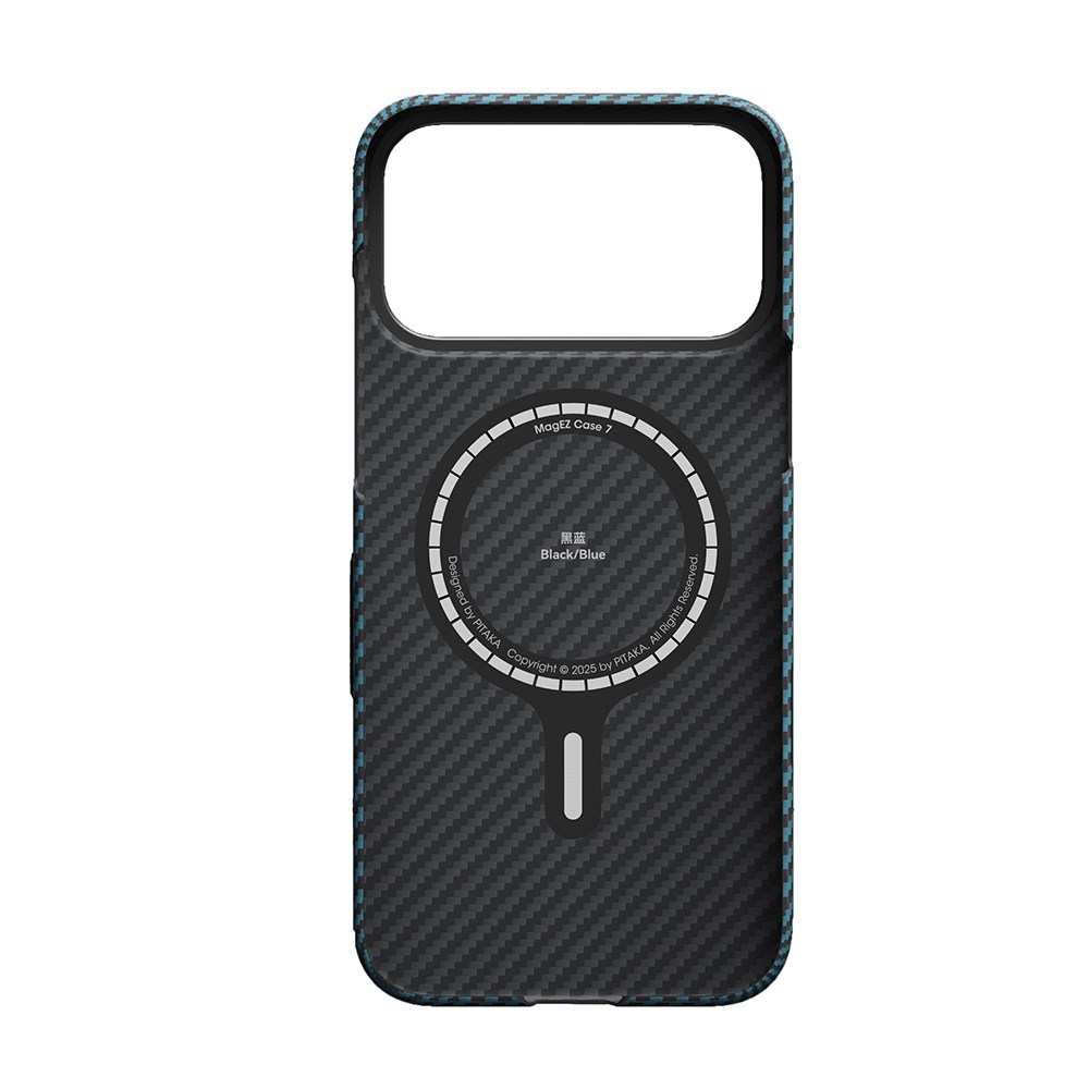Apple iPhone 17 Pro Kılıf M-Safe Şarj Özellikli Kamera Kontrol Butonlu Aramid Fiber Pitaka Ultra-Slim Kapak