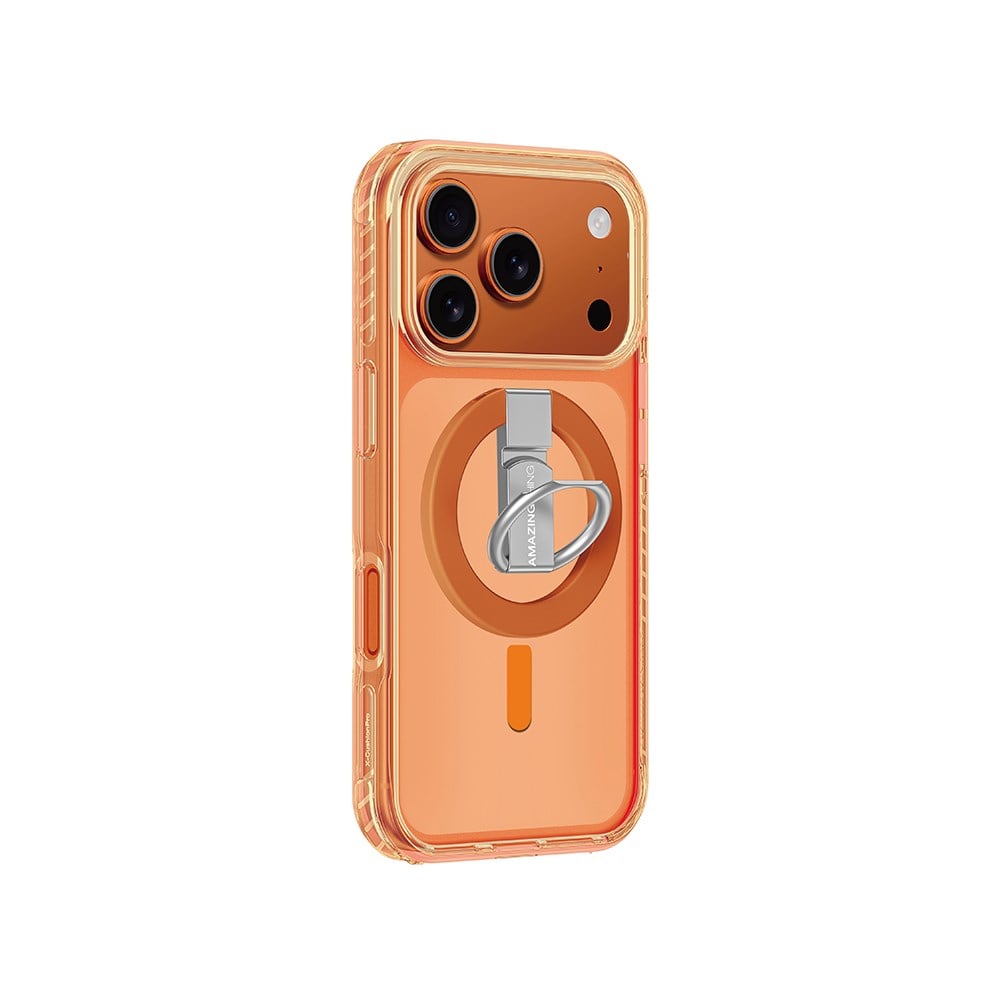 Apple iPhone 17 Pro Kılıf M-safe Şarj Özellikli Yüzük Standlı Amazingthing Titan Pro Serisi Kapak