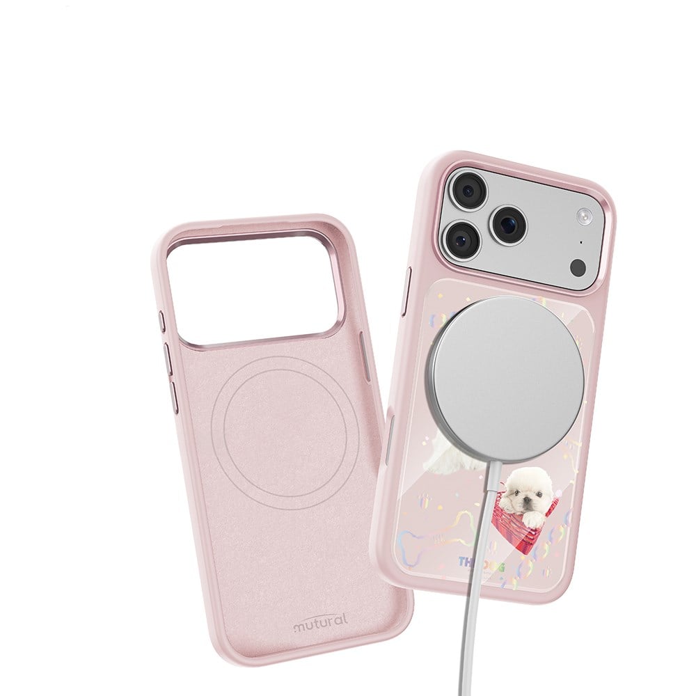Apple iPhone 17 Pro Kılıf M-safe Şarj Özellikli 3D Baskılı Tasarım Mutural The Dog Serisi Kapak